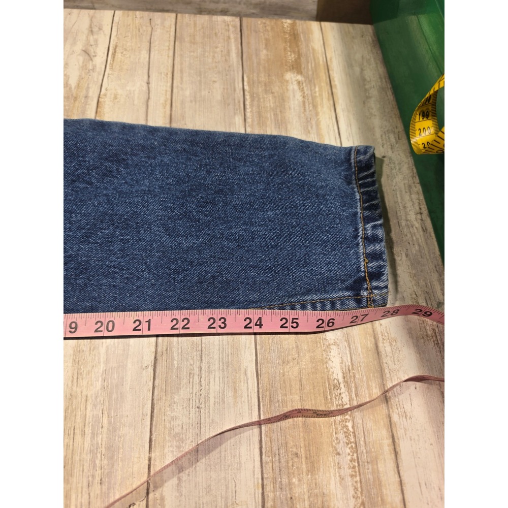 Invisible Womens High Waisted Mom Jeans Dark Wash Tapered Leg Blue Size 7/8 READ - Picture 3 of 8
